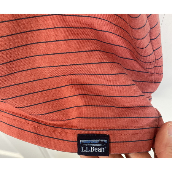 LL Bean Men's Striped Polo Shirt Sz L Traditional Fit Pima Cotton Casual Comfort - Picture 11 of 12